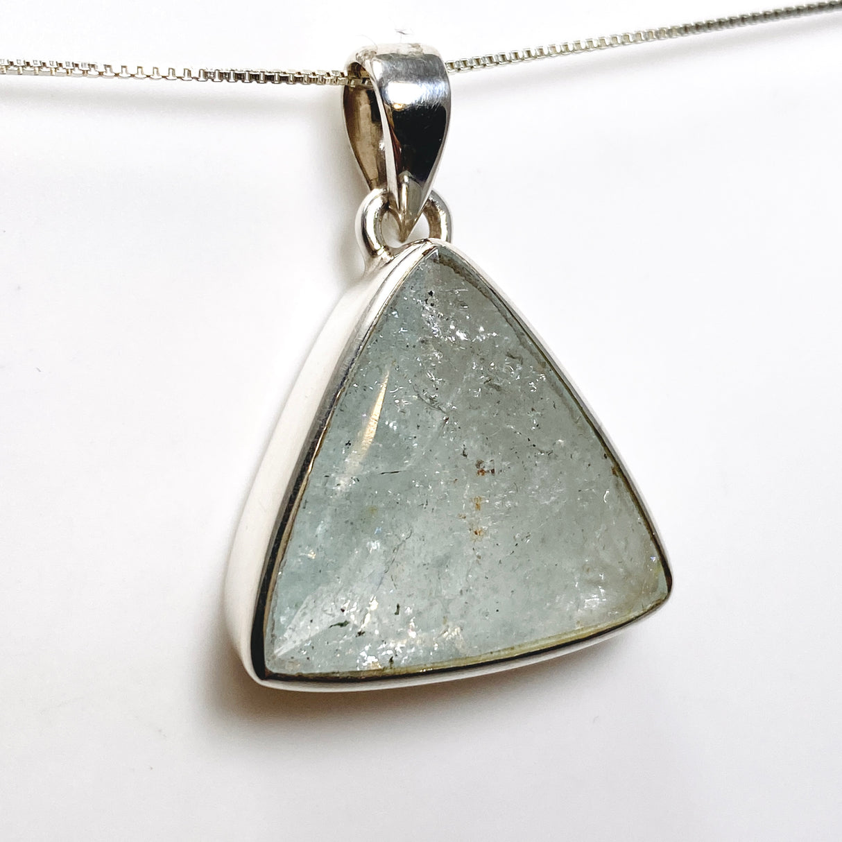 Aquamarine Triangular Faceted Pendant PPGJ984