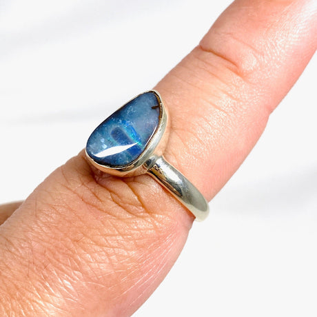 Australian Boulder Opal Freeform Ring Size 9 PRGJ336 - Nature's Magick