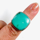 Australian Chrysoprase Square Ring s.6 SSGJ-72 - Nature's Magick