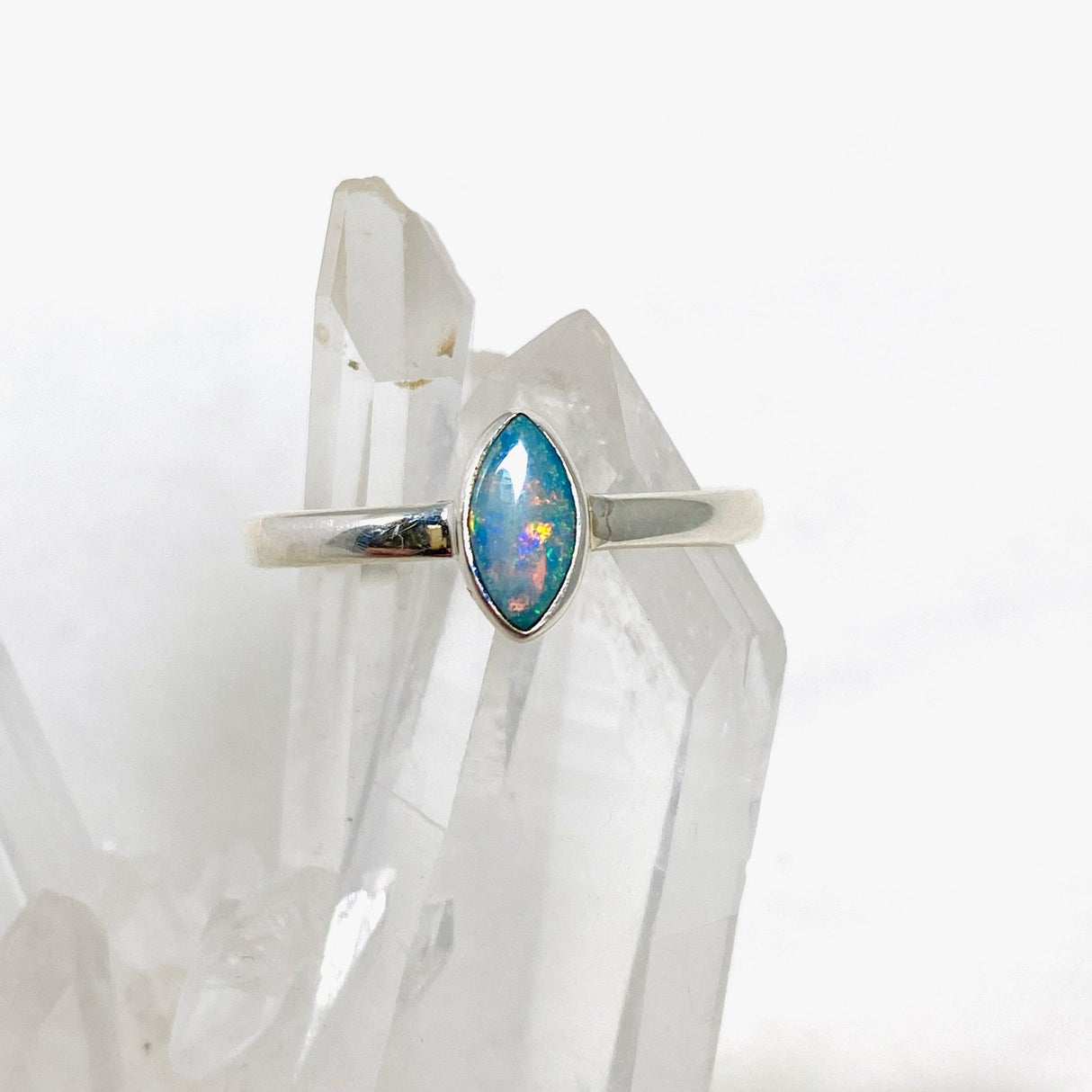 Australian Opal Marquise Ring Size 10 PRGJ342 - Nature's Magick