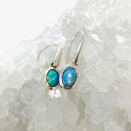 Australian Opal (Solid) Oval Earrings PEGJ138 - Nature's Magick