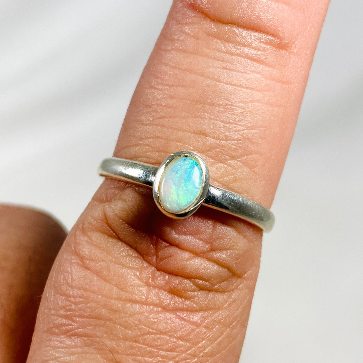 Australian Opal (Solid) Oval Ring Size 9 PRGJ340 - Nature's Magick