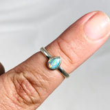 Australian Opal (Solid) Teardrop Ring Size 6.5 PRGJ338 - Nature's Magick