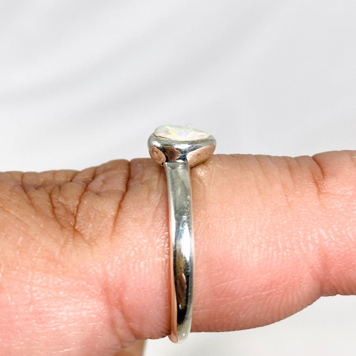 Australian Opal (Solid) Teardrop Ring Size 8 PRGJ339 - Nature's Magick