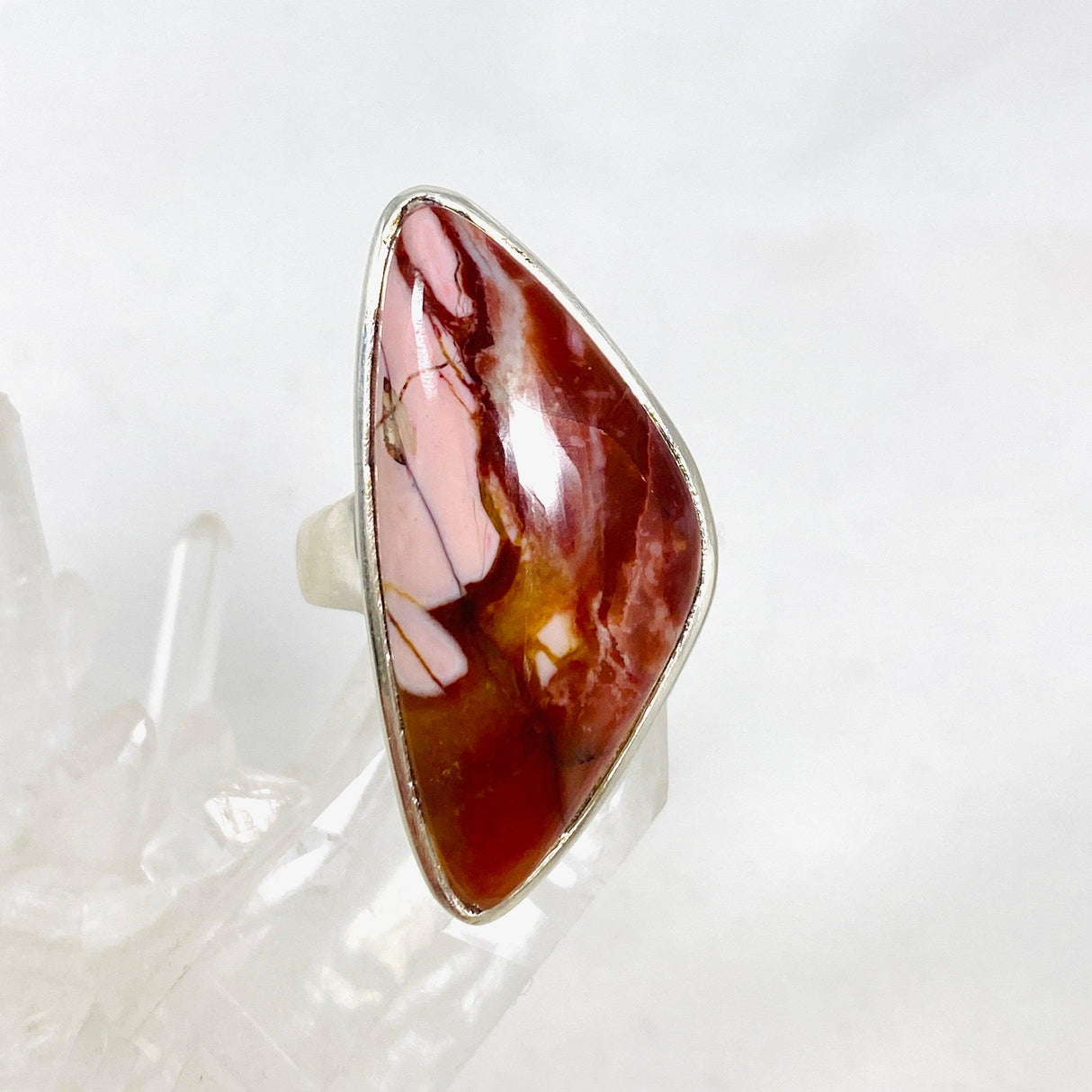 Australian Pink Opal Freeform Ring Size 9.5 PRGJ343 - Nature's Magick