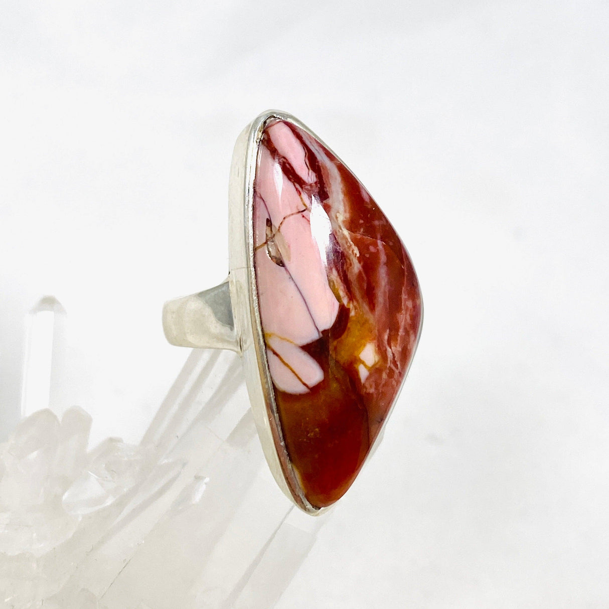 Australian Pink Opal Freeform Ring Size 9.5 PRGJ343 - Nature's Magick