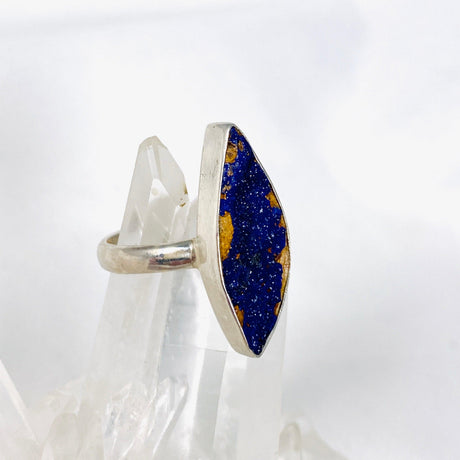 Azurite druzy freefrom ring s.8/Adj SSGJ47 - Nature's Magick