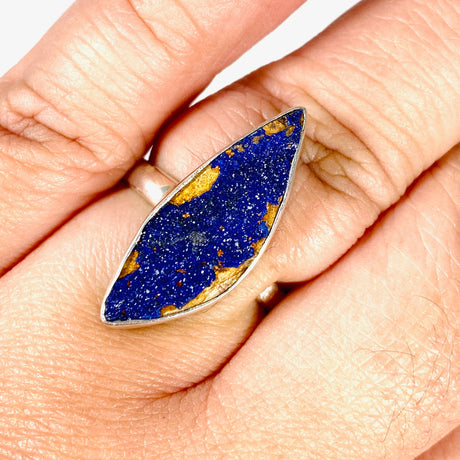 Azurite druzy freefrom ring s.8/Adj SSGJ47 - Nature's Magick