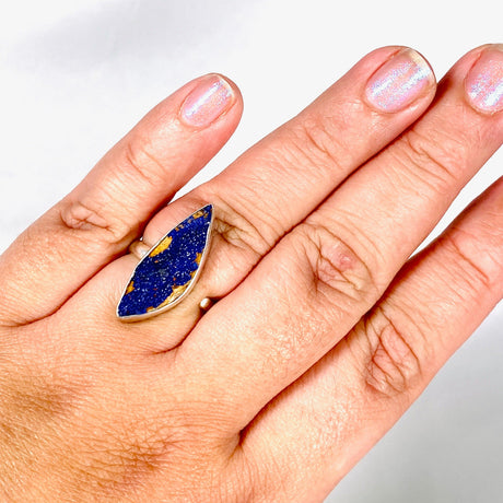 Azurite druzy freefrom ring s.8/Adj SSGJ47 - Nature's Magick