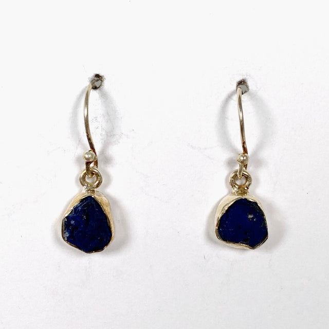 Azurite raw earrings E2359-AZ-7