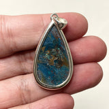 Azurite with Hematite and Cuprite Teardrop Pendant KPGJ4432 - Nature's Magick