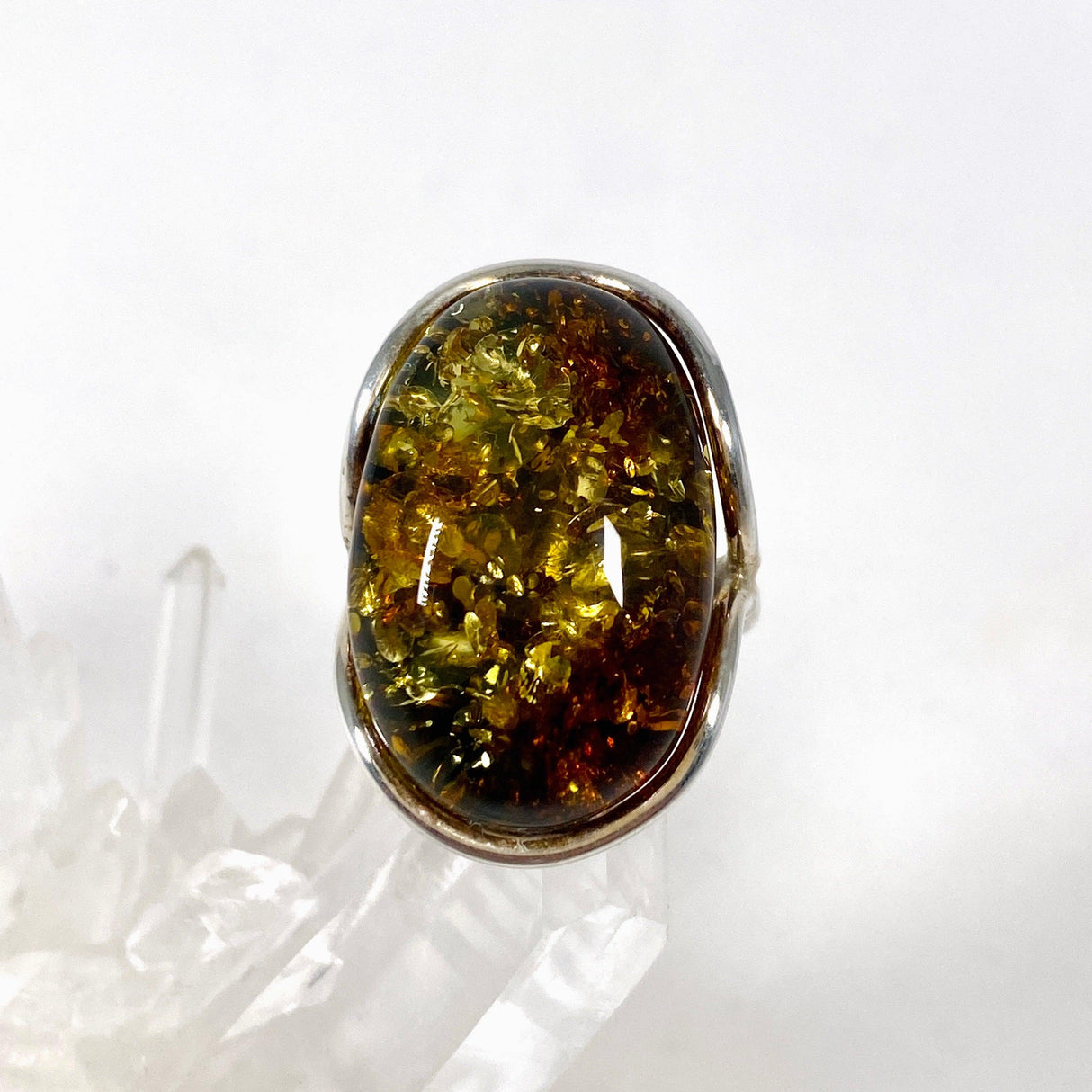 Baltic Amber adjustable ring AMB156 - Nature's Magick