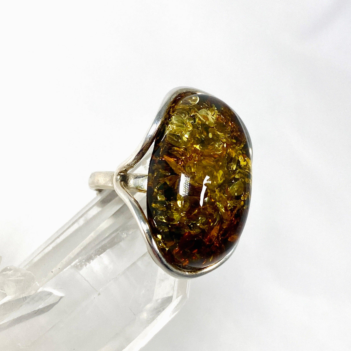 Baltic Amber adjustable ring AMB156 - Nature's Magick