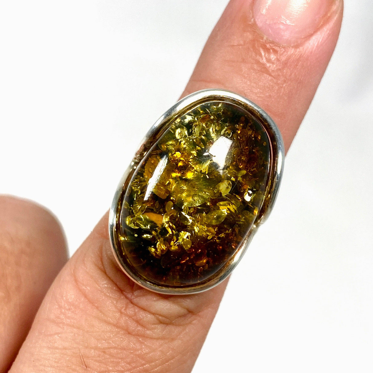 Baltic Amber adjustable ring AMB156 - Nature's Magick