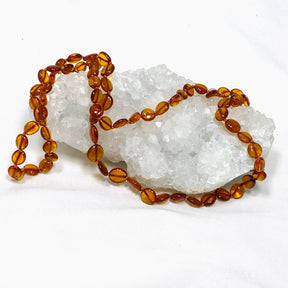 Baltic Amber cognac oval beaded necklace AMB276 - Nature's Magick