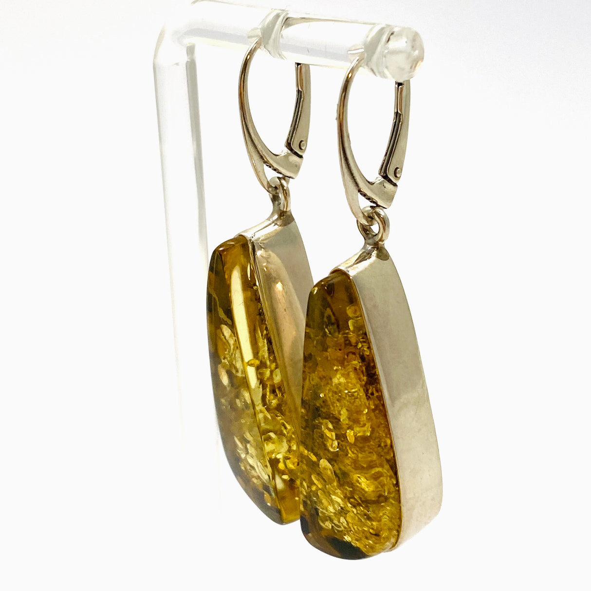 Baltic Amber Freeform Cabochon Earrings AMB299