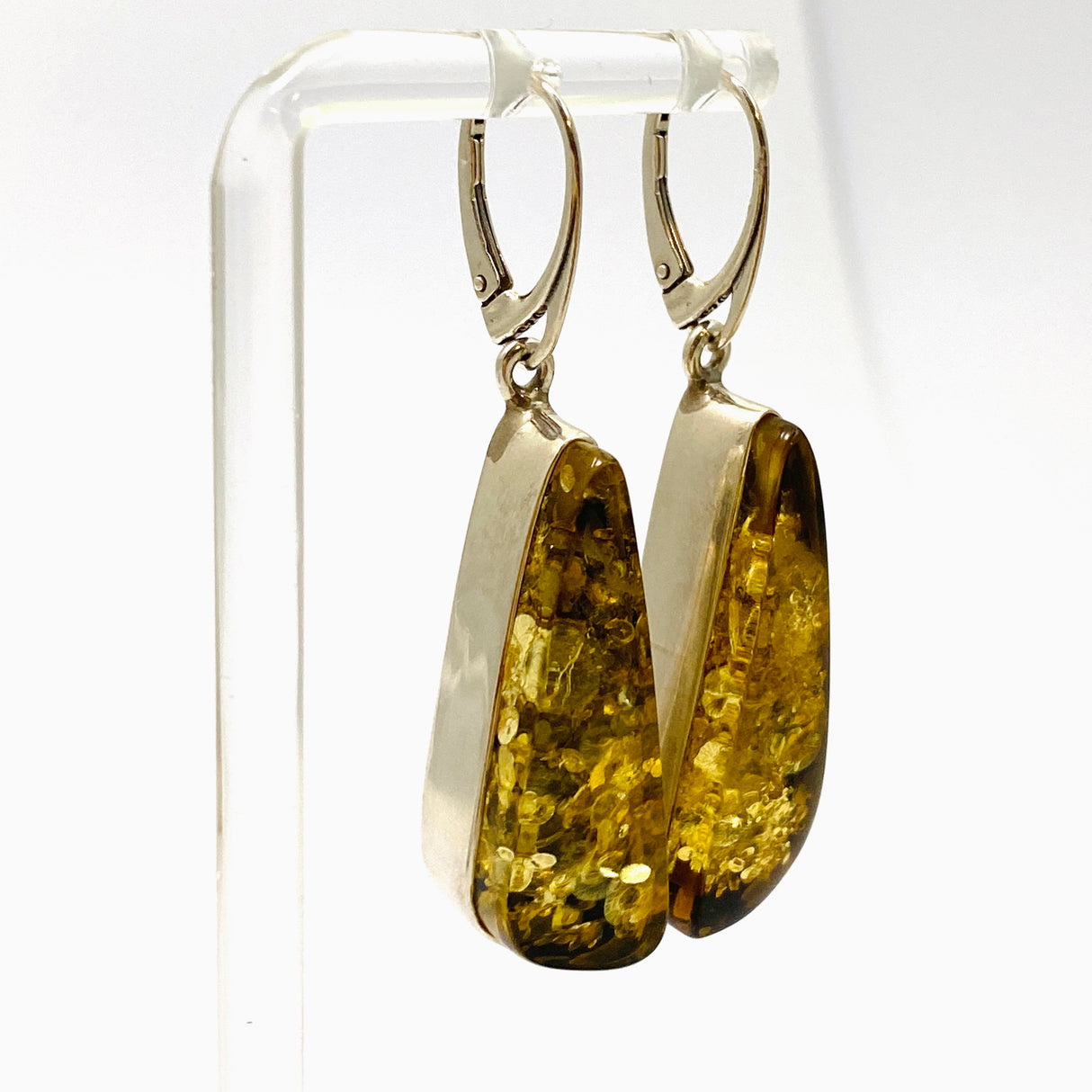 Baltic Amber Freeform Cabochon Earrings AMB299