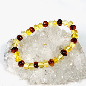 Baltic Amber mixed 5mm beaded bracelet AMB195 - Nature's Magick
