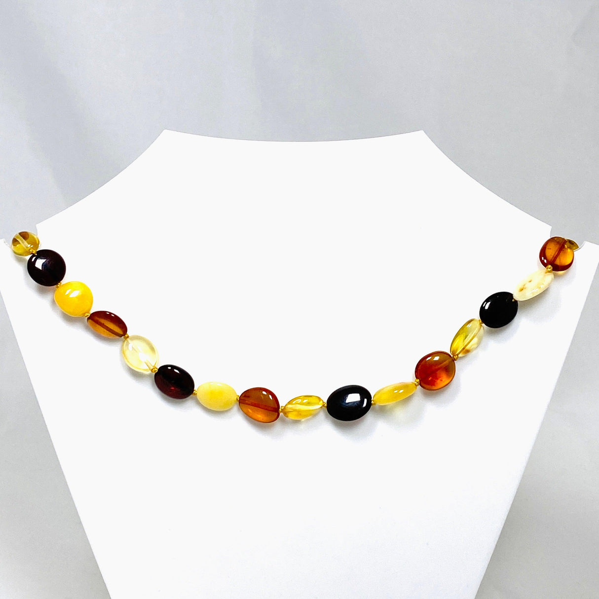 Baltic Amber mixed oval beaded necklace 46cm AMB274 - Nature's Magick