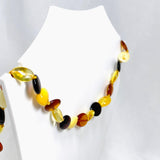Baltic Amber mixed oval beaded necklace 46cm AMB274 - Nature's Magick