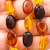 Baltic Amber Mixed Oval Beaded necklace AMB309