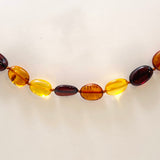 Baltic Amber Mixed Oval Beaded necklace AMB309