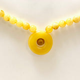 Baltic Amber Mixed Round Beaded necklace with Feature Bead AMB310