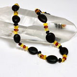 Baltic Amber Multi-coloured Beaded Necklace 50cm AMB337