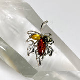 Baltic Amber Multi-coloured Leaf Brooch/Pendant AMB365