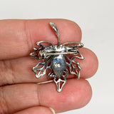 Baltic Amber Multi-coloured Leaf Brooch/Pendant AMB365