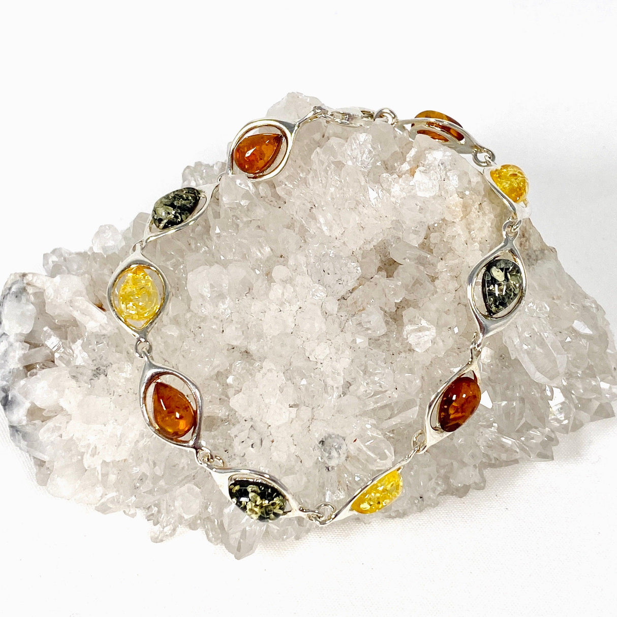 Baltic Amber multi-drop bracelet 21cm AMB174 - Nature's Magick
