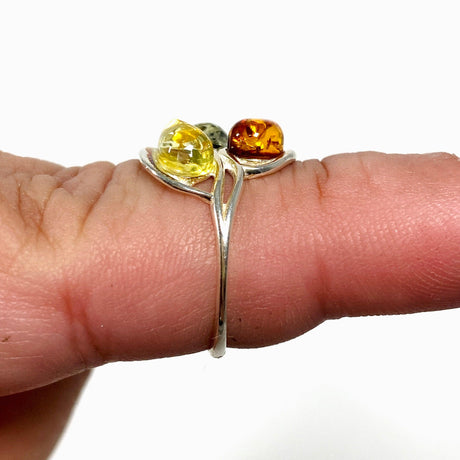 Baltic Amber multi-drop ring AMB165 - Nature's Magick
