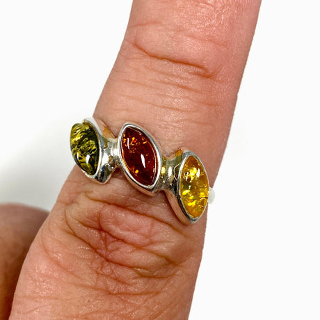 Baltic Amber multi-marquise ring AMB166 - Nature's Magick