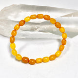 Baltic Butter Amber Oval Beaded Bracelet AMB331