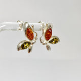 Baltic Amber Butterfly Multi-stone Stud Earrings AMB316