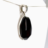 Baltic Cherry Amber Faceted Freeform Pendant AMB359