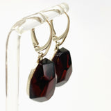 Baltic Cherry Amber Freeform Faceted Earrings AMB298