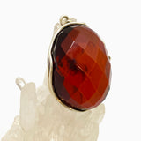 Baltic Cherry Amber Oval Faceted Pendant AMB289