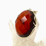 Baltic Cherry Amber Oval Faceted Pendant AMB289