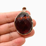 Baltic Cherry Amber Oval Faceted Pendant AMB289