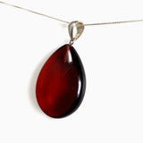 Baltic Cherry Amber Teardrop Pendant AMB358
