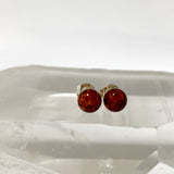 Baltic Cognac Amber Ball Stud Earrings AMB313