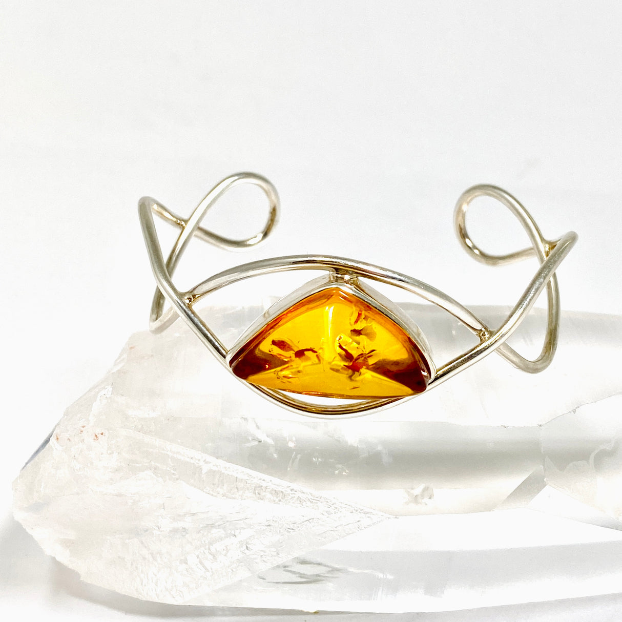 Baltic Cognac Amber Cuff Bangle AMB336
