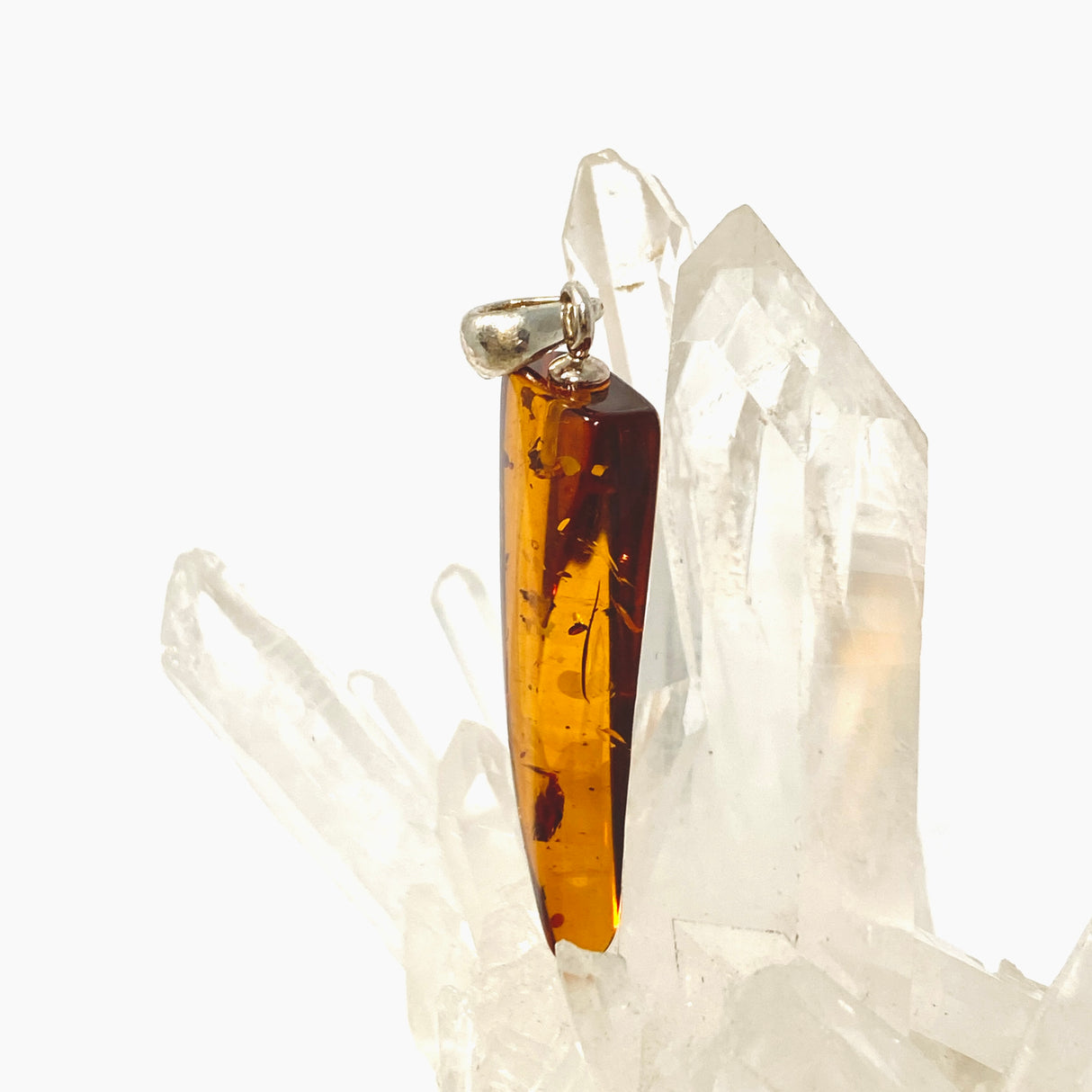 Baltic Cognac Amber Freeform Pendant AMB357