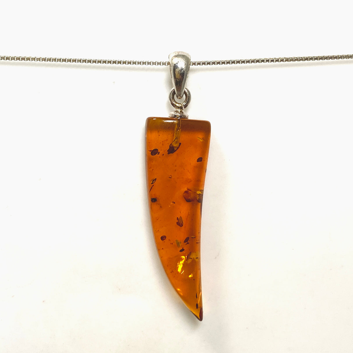 Baltic Cognac Amber Freeform Pendant AMB357