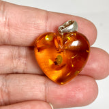 Baltic Cognac Amber Heart Pendant AMB341