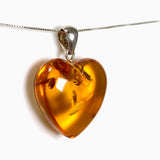 Baltic Cognac Amber Heart Pendant AMB341