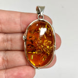 Baltic Cognac Amber Oval Cabochon Pendant AMB343