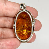 Baltic Cognac Amber Oval Cabochon Pendant AMB343