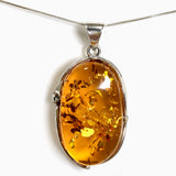 Baltic Cognac Amber Oval Cabochon Pendant AMB343